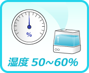 湿度50～60％
